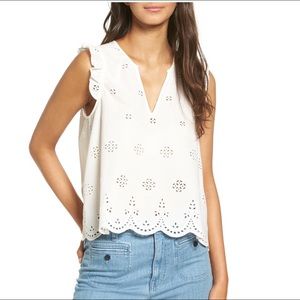 Madewell Eyelet Lace Garden Sleeveless Top M